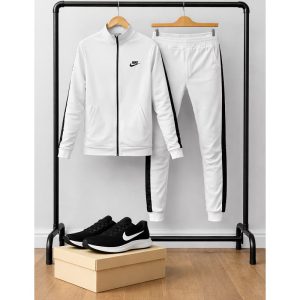 پکیج ست سویشرت شلوار مردانه نایک مدل Madio کفش ورزشی مردانه Nike مدل Tigo زیره سفید