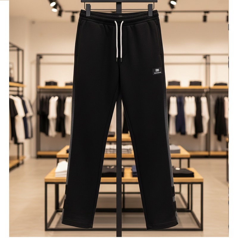 شلوار بنگال مردانه نوار پهن پایین دکمه مدل Mehrad مشکی