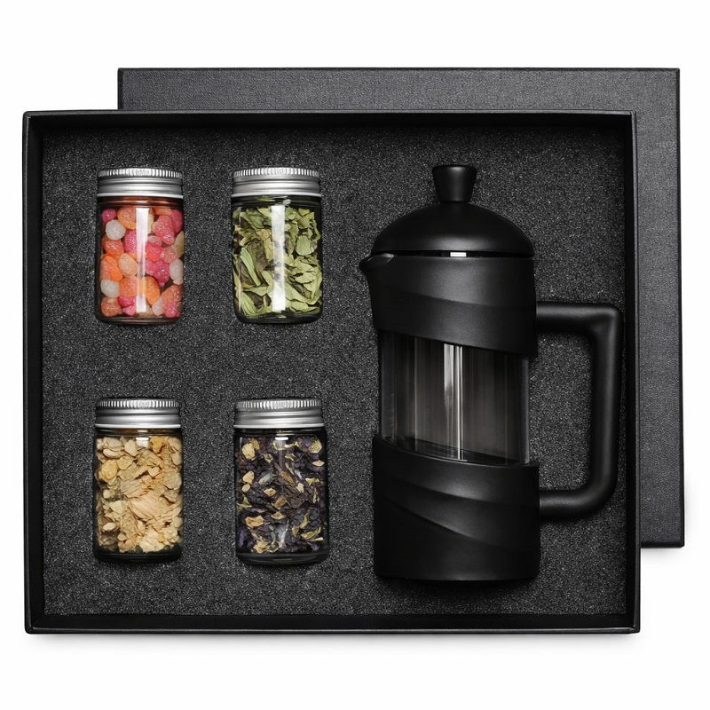 پکیج هدیه سازمانی فرنچ پرس 4دمنوشجعبه لاکچری