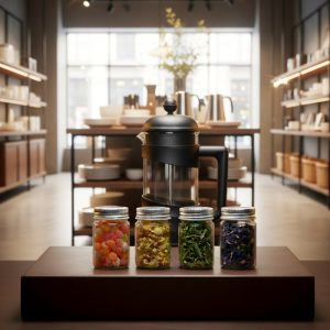 پکیج هدیه سازمانی فرنچ پرس 4دمنوشجعبه لاکچری