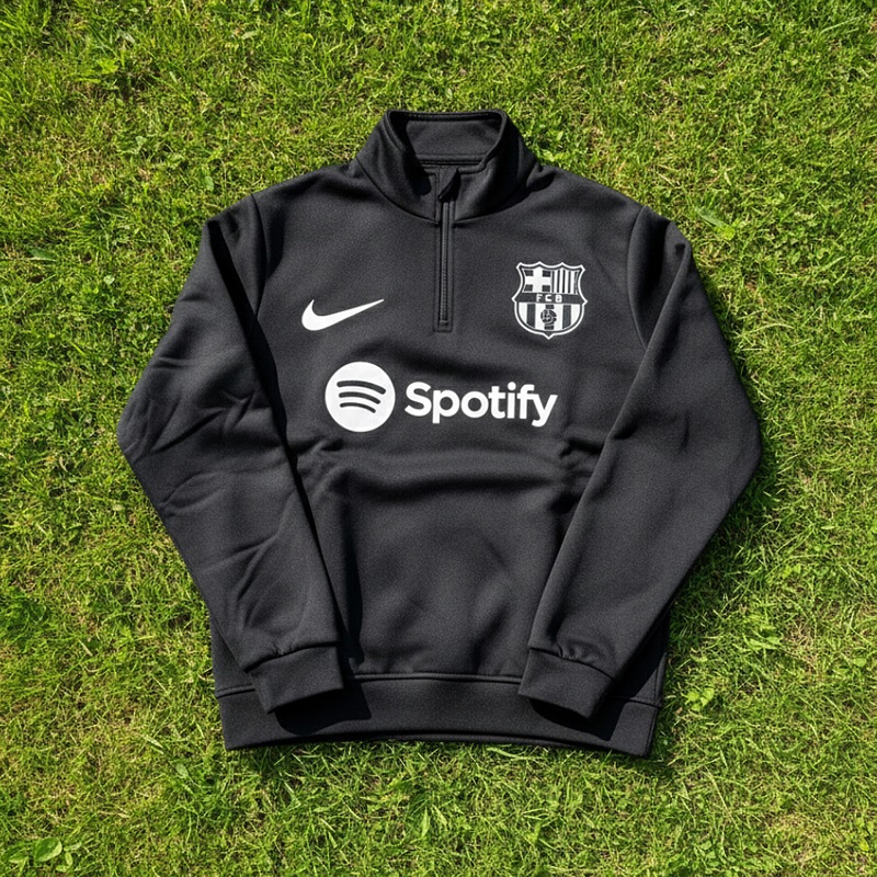 دورس نیم زیپ مدل بارسلونا مشکی