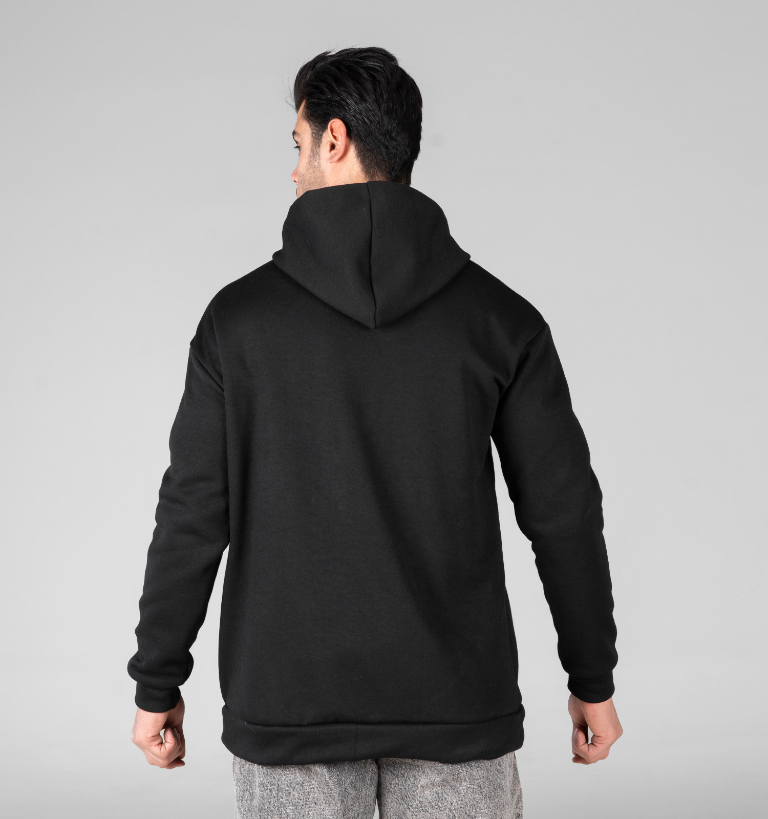 هودی مردانه کلاهدار مشکی ساده Nike مدل 48983