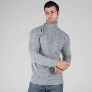 بافت مردانه یقه اسکی فری سایز ساده مدل 49123