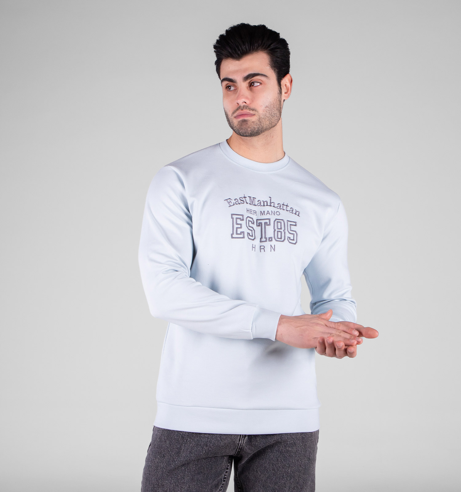 بلوز دورس مردانه یقه گرد طرحدار مدل 49189