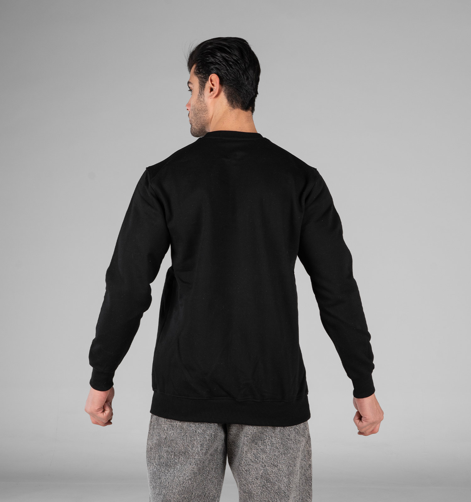 بلوز دورس مردانه یقه گرد مشکی طرحدار Nike مدل 49068