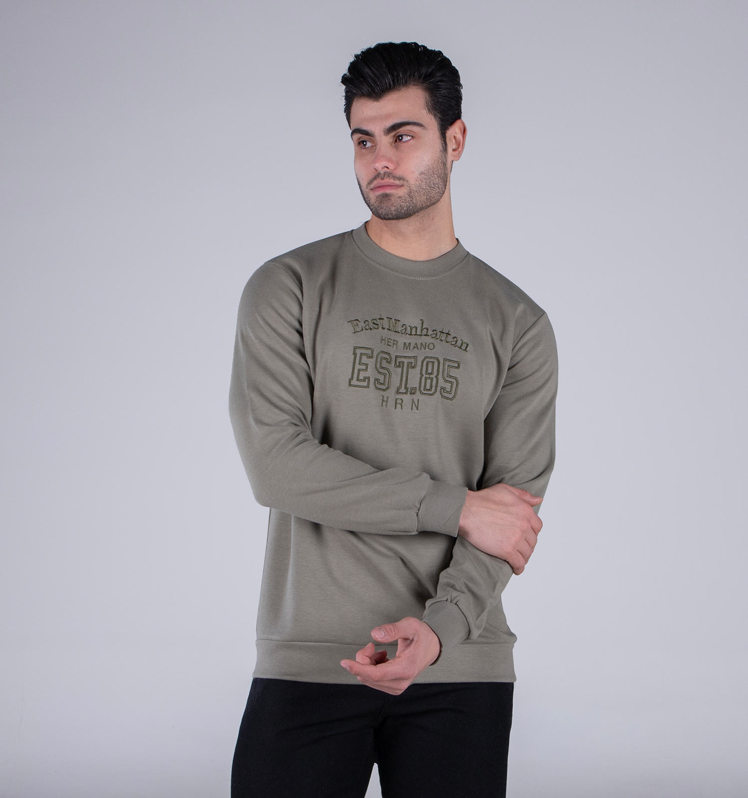 بلوز دورس مردانه یقه گرد طرحدار مدل 49191