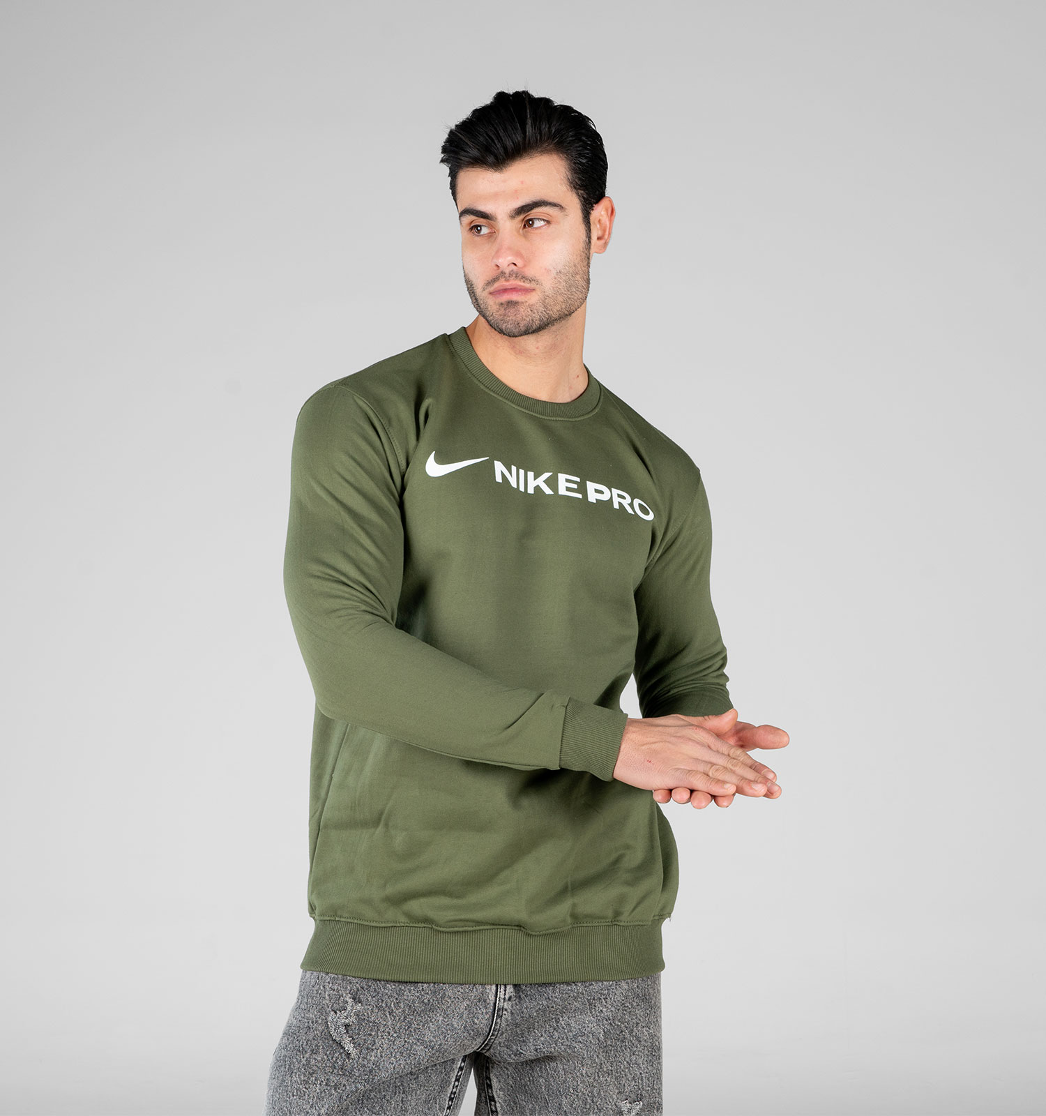 بلوز دورس مردانه یقه گرد طرحدار Nike مدل 49067