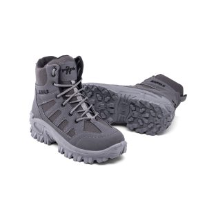 کفش ساقدار مردانه طوسی بنددار مدل 49104