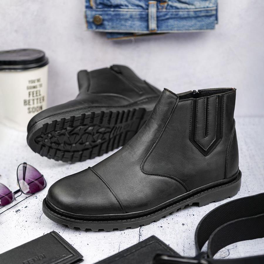 بوت مردانه Rubber_Black مدل 3771