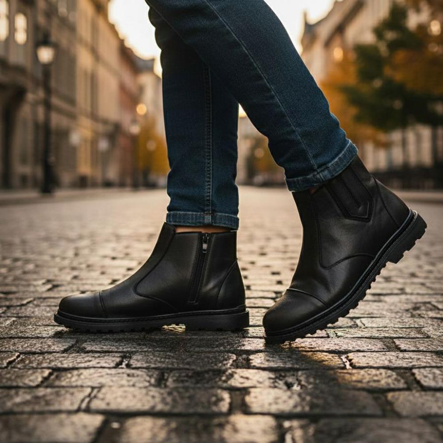 بوت مردانه Rubber_Black مدل 3771