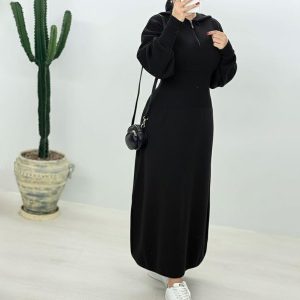 پیراهن بافت Maxi_Black مدل 3801