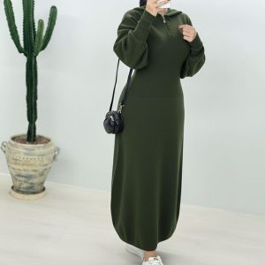 پیراهن بافت Maxi_Green مدل 3802