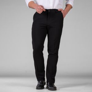 شلوار پارچه ای راسته مردانه مشکی مدل 49359