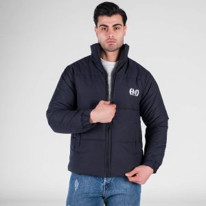 کاپشن اسپرت مموری مردانه بادی سرمه ای مدل 49255