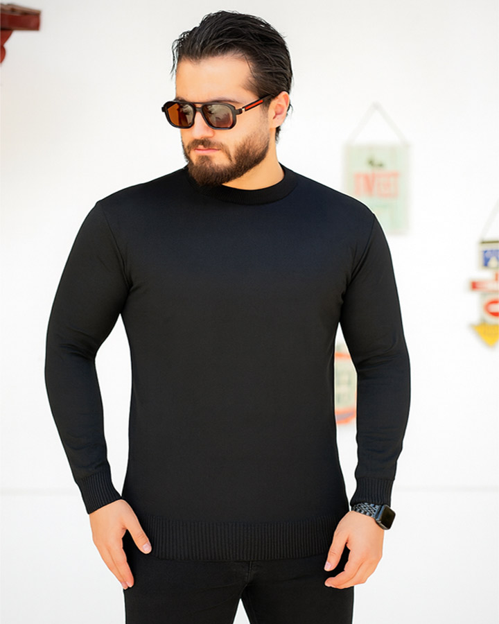 بافت مردانه مدل slaniek مشکی کد 6415