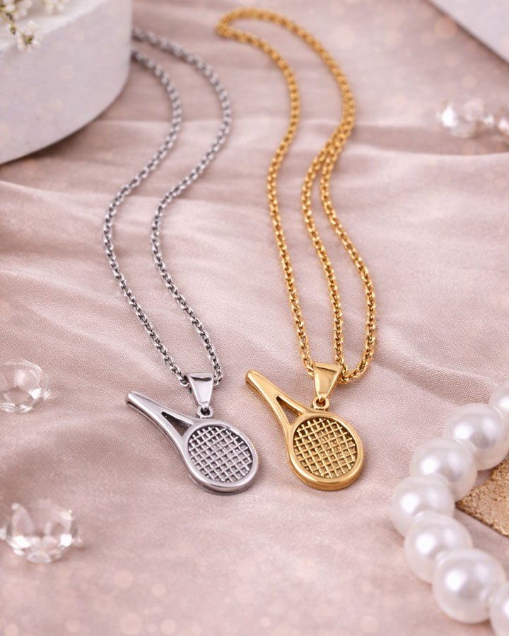 گردنبند زنانه مردانه مدل tennis کد 6456