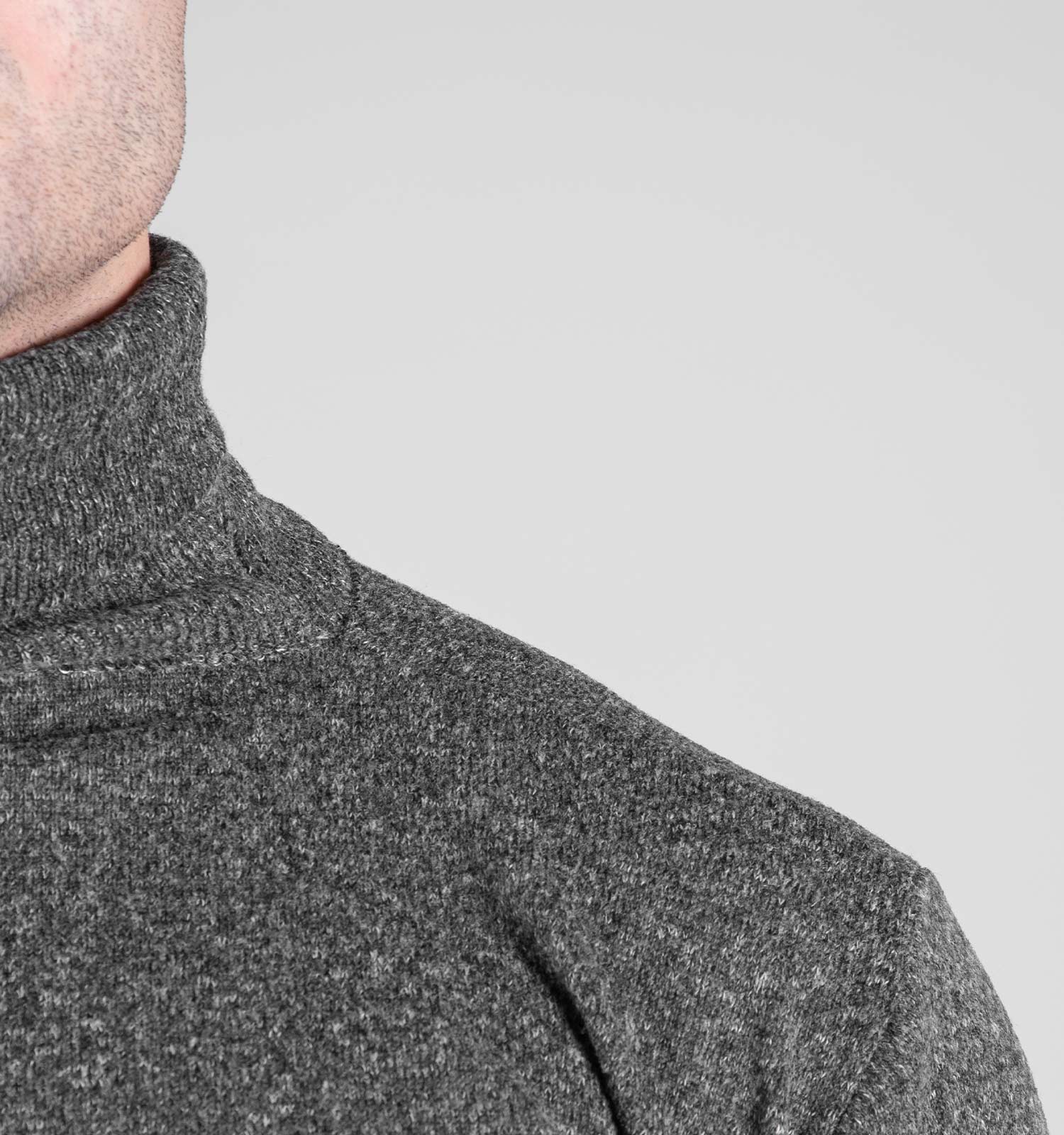 بافت مردانه یقه اسکی فری سایز ساده مدل 49122