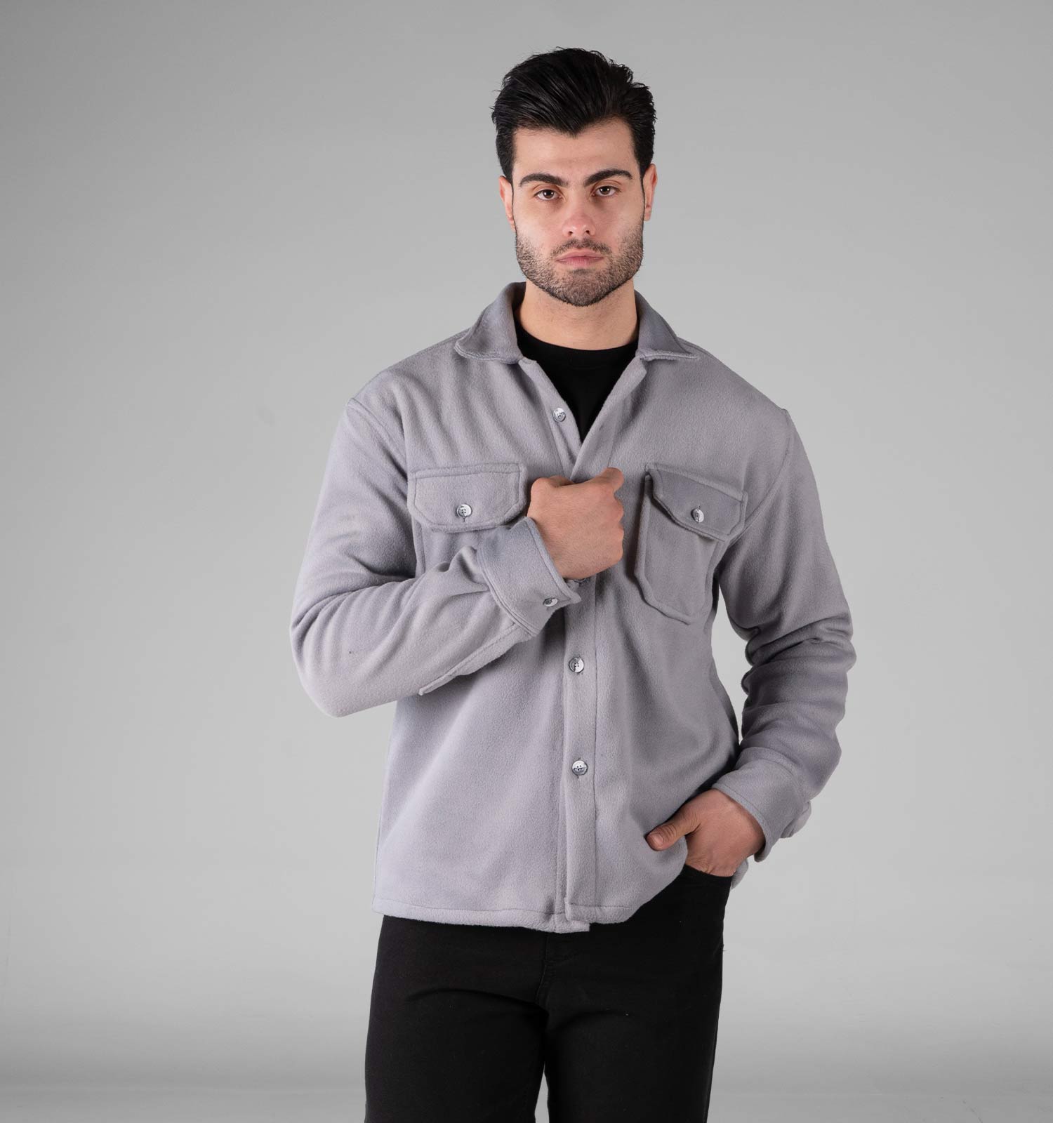 پیراهن اسپرت فوتر مردانه آستین بلند مدل 49293