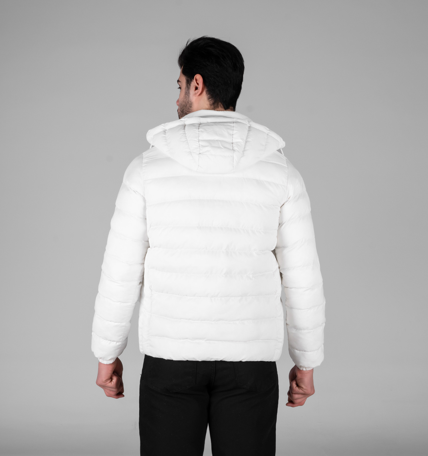 کاپشن اسپرت مردانه بادی سفید مدل 49281