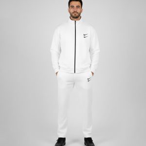 ست مردانه سویشرت شلوار Nike سفید ساده مدل 49227