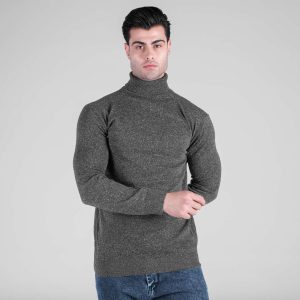 بافت مردانه یقه اسکی فری سایز ساده مدل 49122