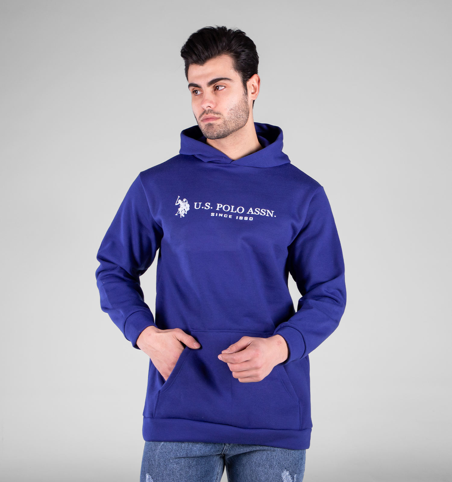 هودی مردانه کلاهدار طرحدار مدل 49178