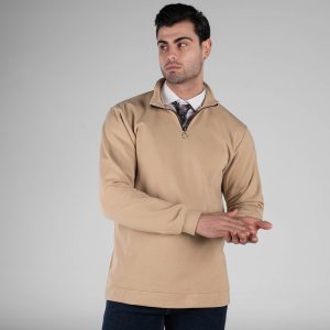بلوز دورس نیم زیپ مردانه ساده مدل 49262