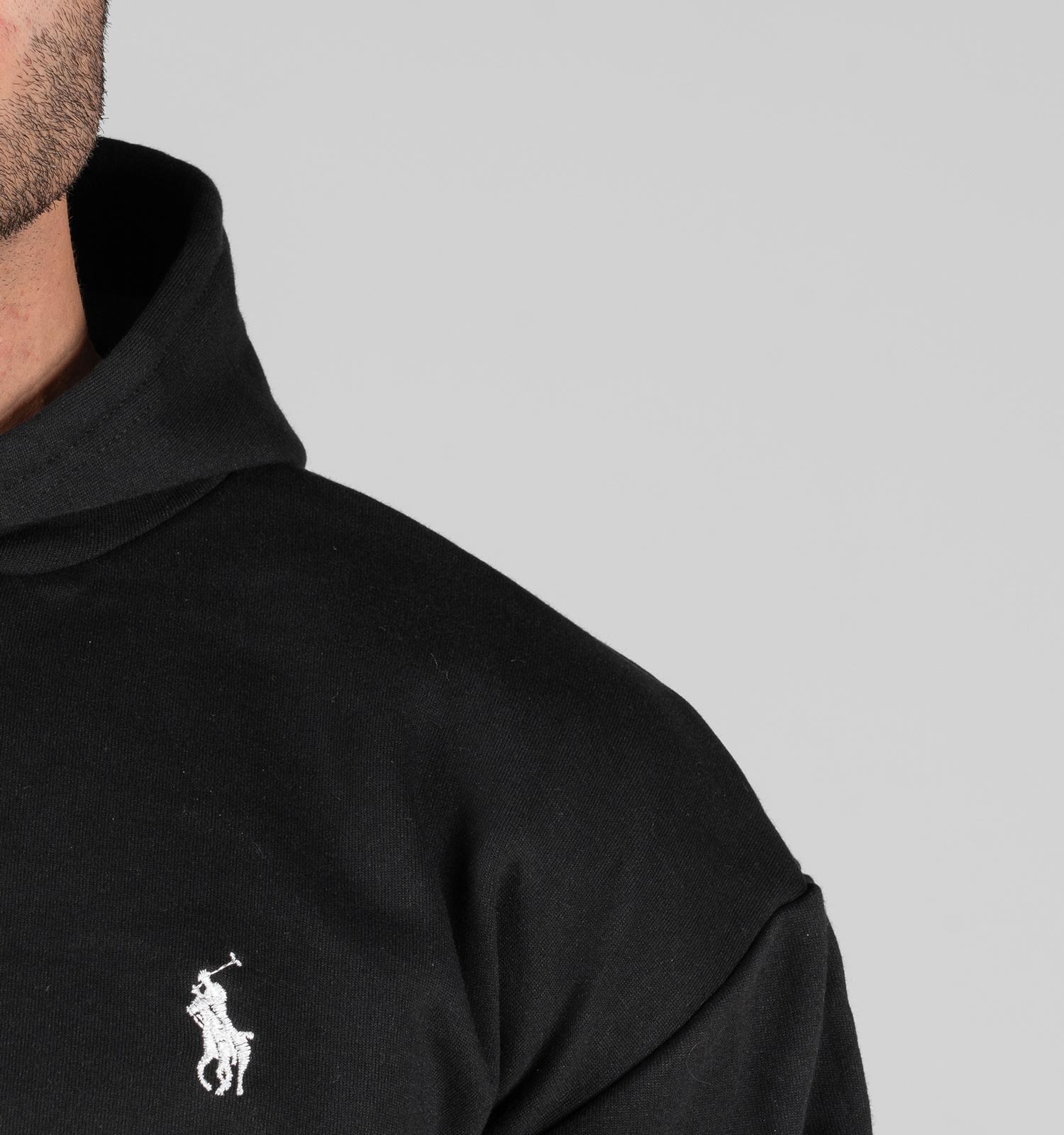 هودی مردانه کلاهدار مشکی Polo مدل 49077