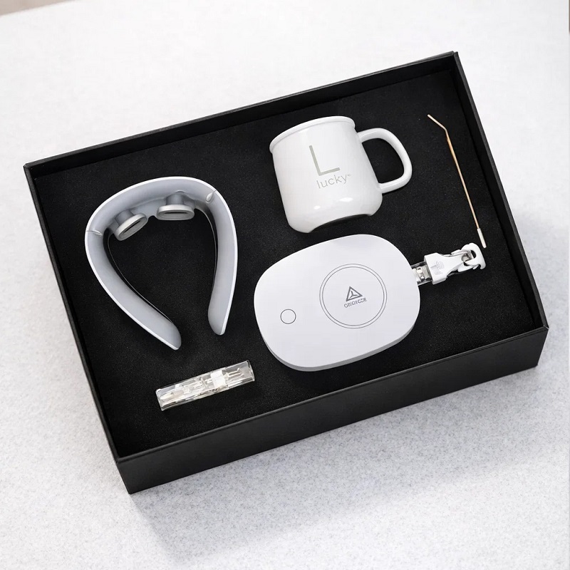 پکیج هدیه سازمانی آرامش ماگ هیتر دار ماساژور گردن جعبه لاکچری