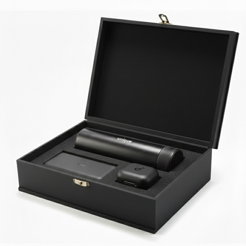 پکیج هدیه سازمانی مدیران پاور بانک 20هزار شیائومی هدفون بلوتوثی انکر R50 فلاسک دماسنج دار جعبه لاکچری