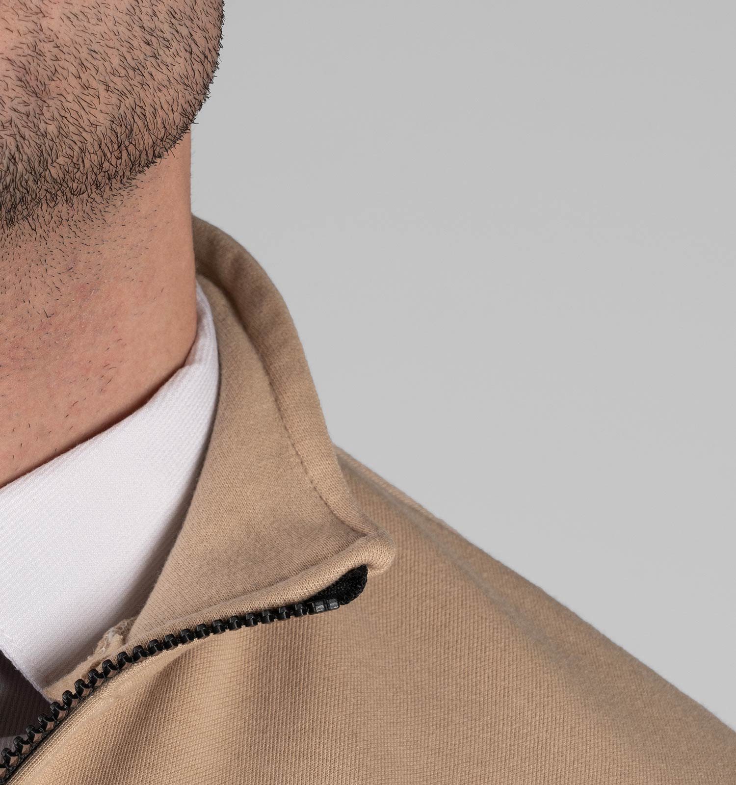 بلوز دورس نیم زیپ مردانه ساده مدل 49262