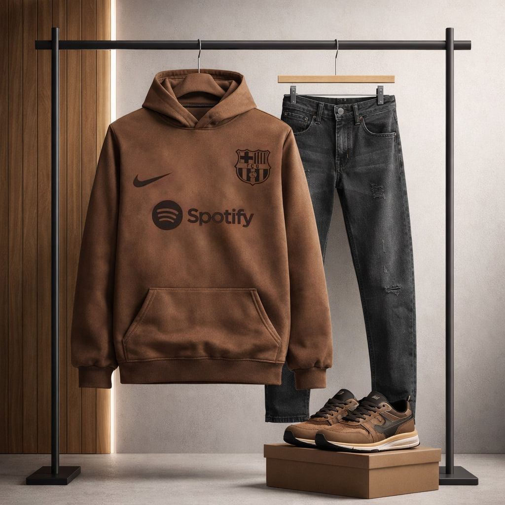 هودی مدل بارسلونا قهوه ای