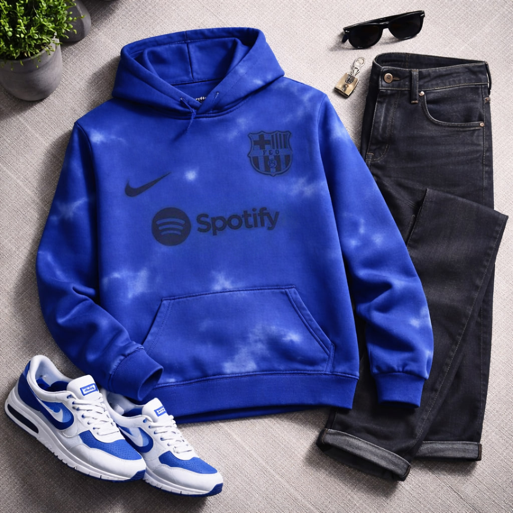 هودی مدل بارسلونا آبی