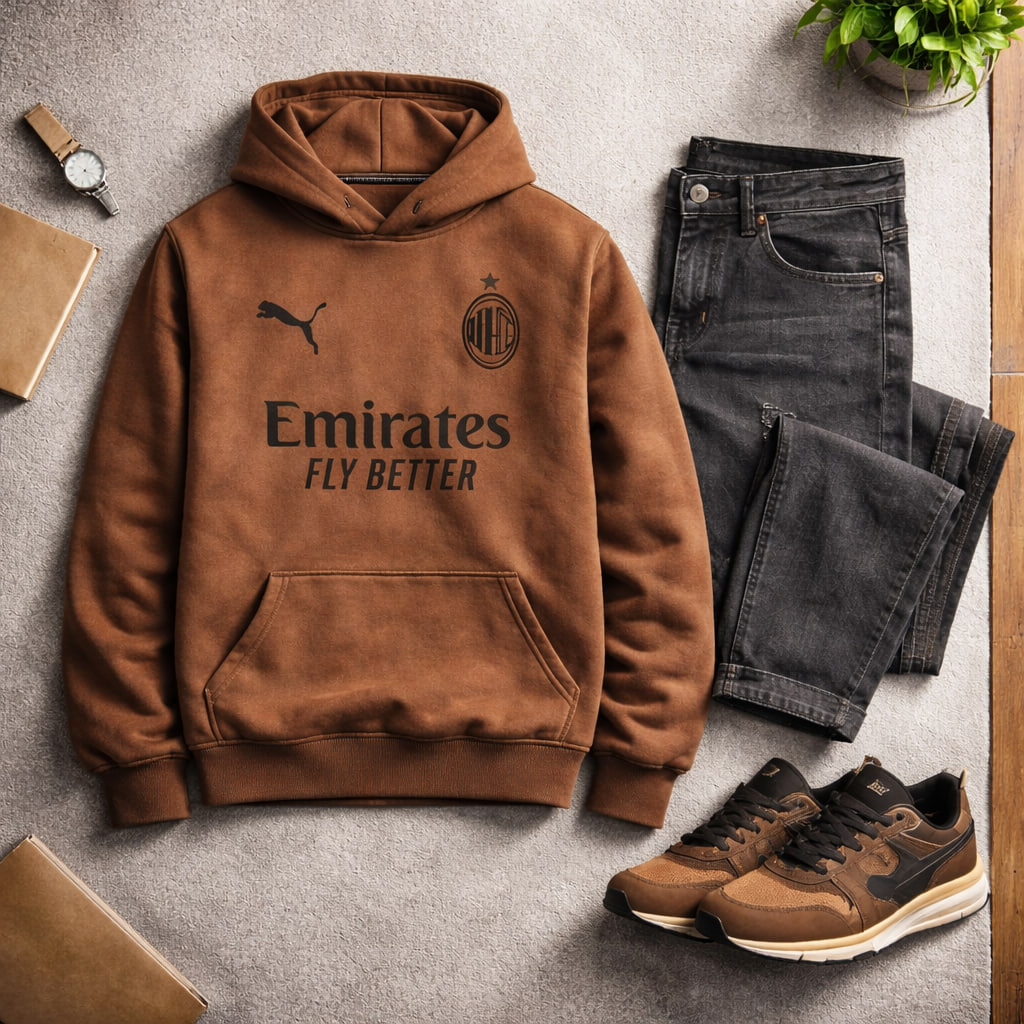 هودی مدل آث میلان قهوه ای