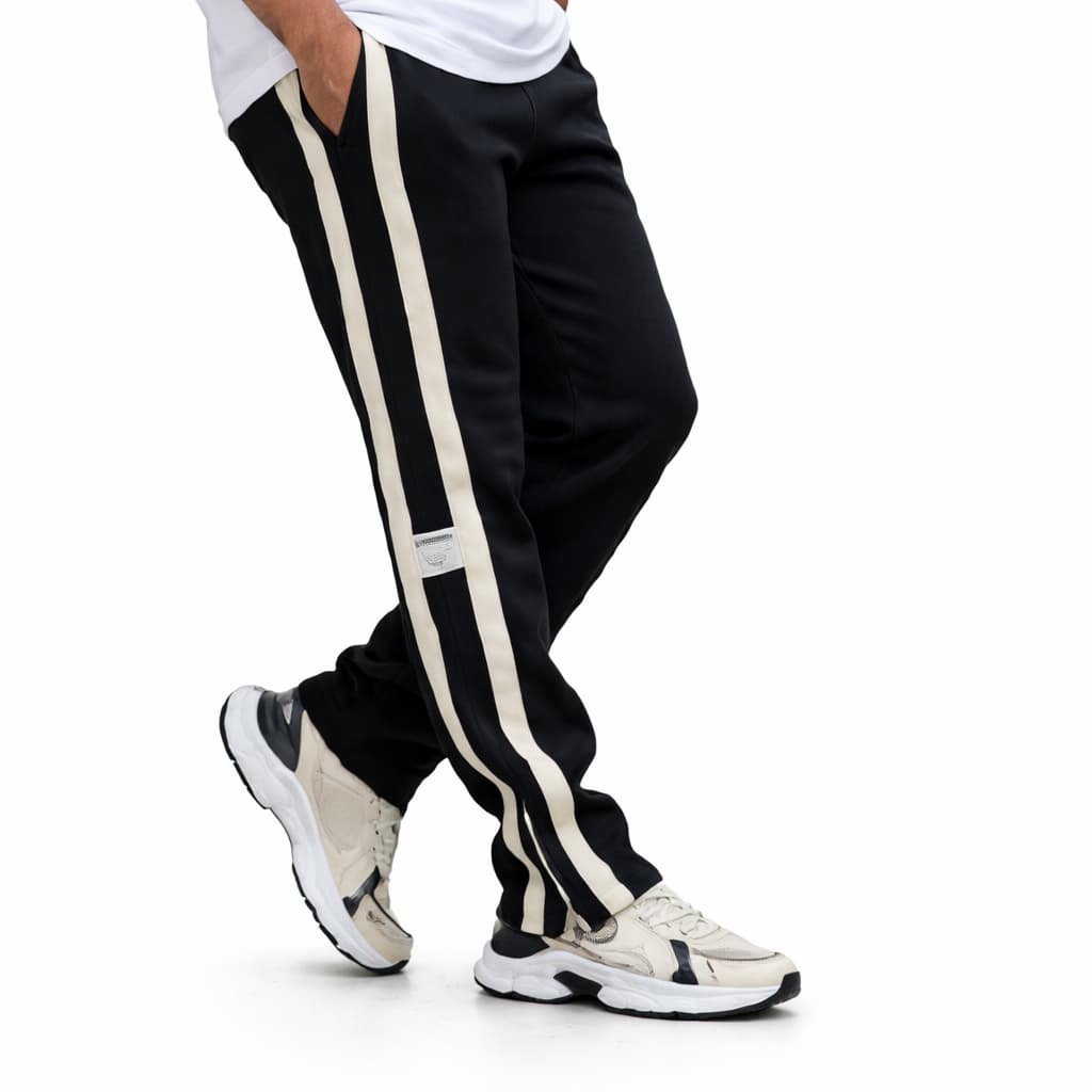 شلوار مردانه دونوار پایین زیپ مدل Alishan مشکی