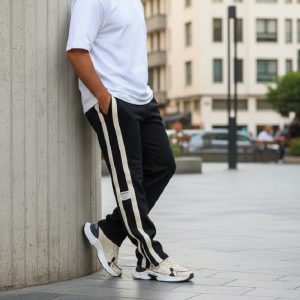 شلوار مردانه دونوار پایین زیپ مدل Alishan مشکی