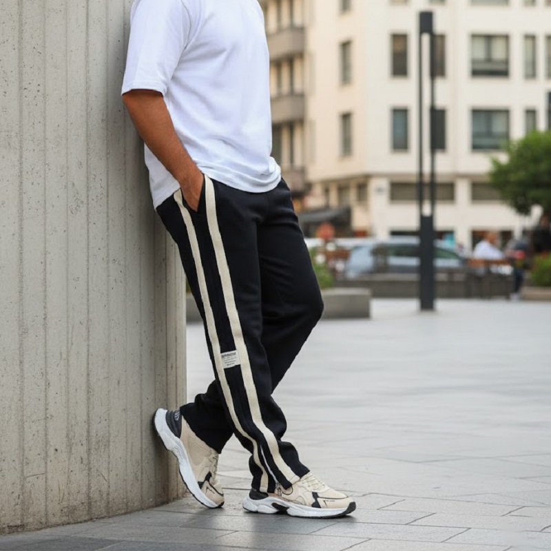 شلوار مردانه دونوار پایین زیپ مدل Alishan مشکی