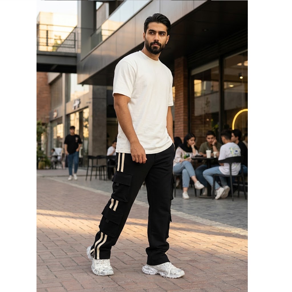 شلوار مردانه شش جیب دونوار مدل Sardar مشکی