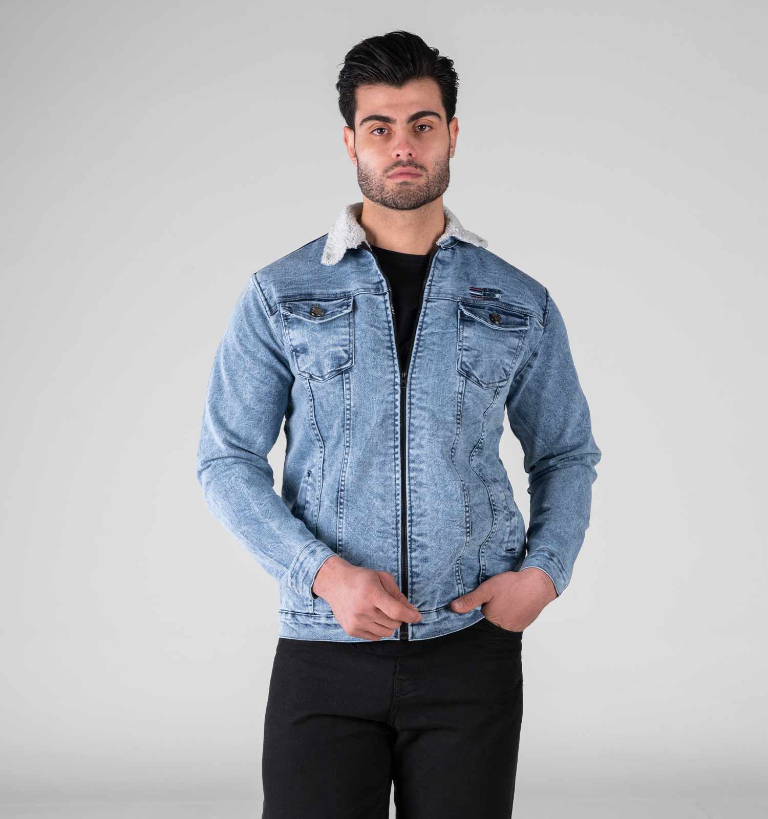 کاپشن لی مردانه یقه خز دار مدل 49286