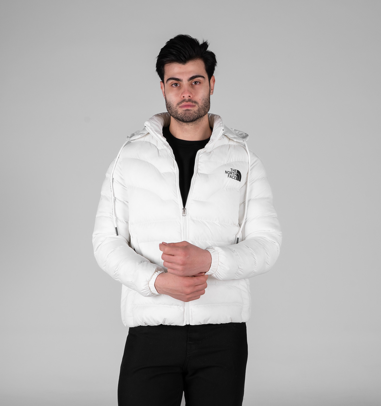 کاپشن اسپرت مردانه بادی سفید مدل 49281