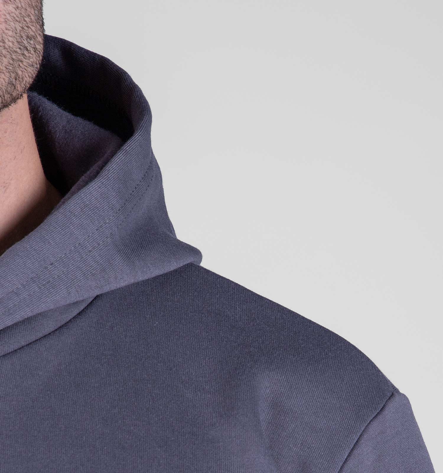 هودی مردانه کلاهدار طوسی طرحدار مدل 49168