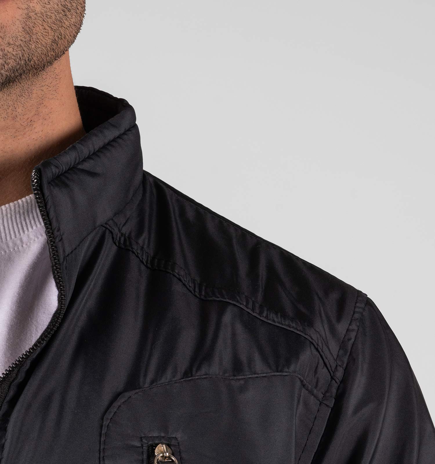 کاپشن اسپرت مموری مردانه سرمه ای مدل 49243