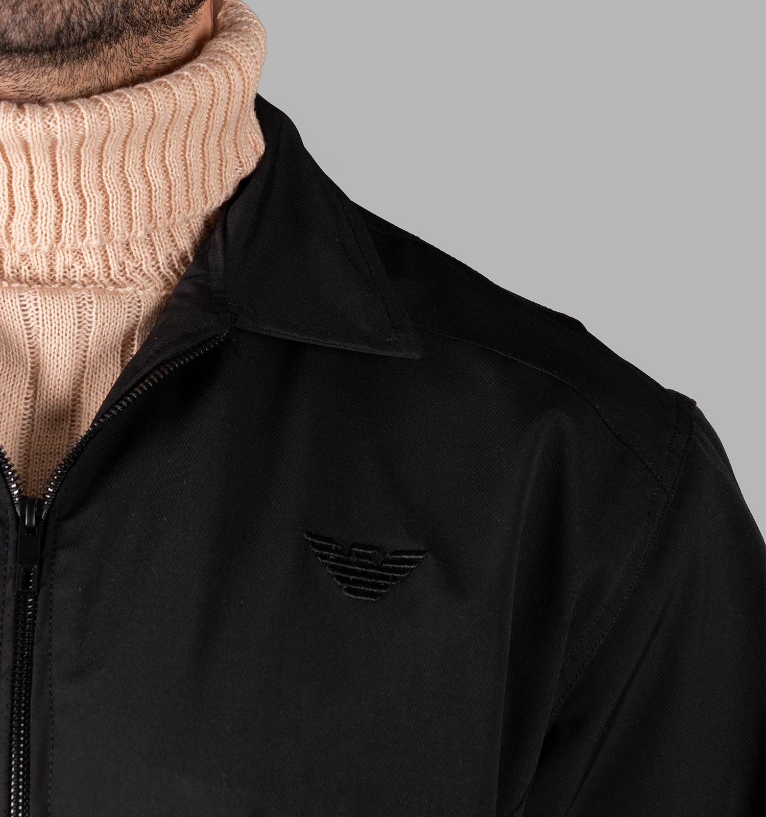 کاپشن اسپرت مموری مردانه مشکی مدل 49320