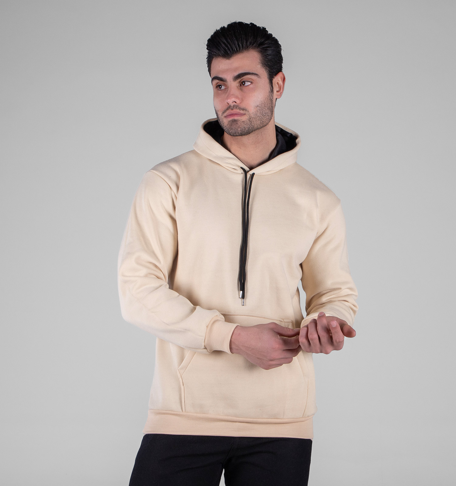 هودی مردانه کلاهدار ساده مدل 49172