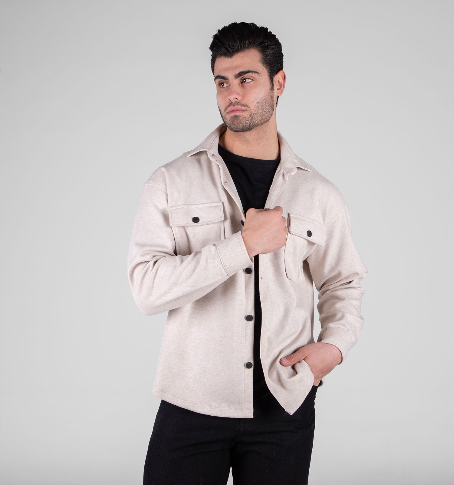 پیراهن اسپرت فوتر مردانه آستین بلند مدل 49147