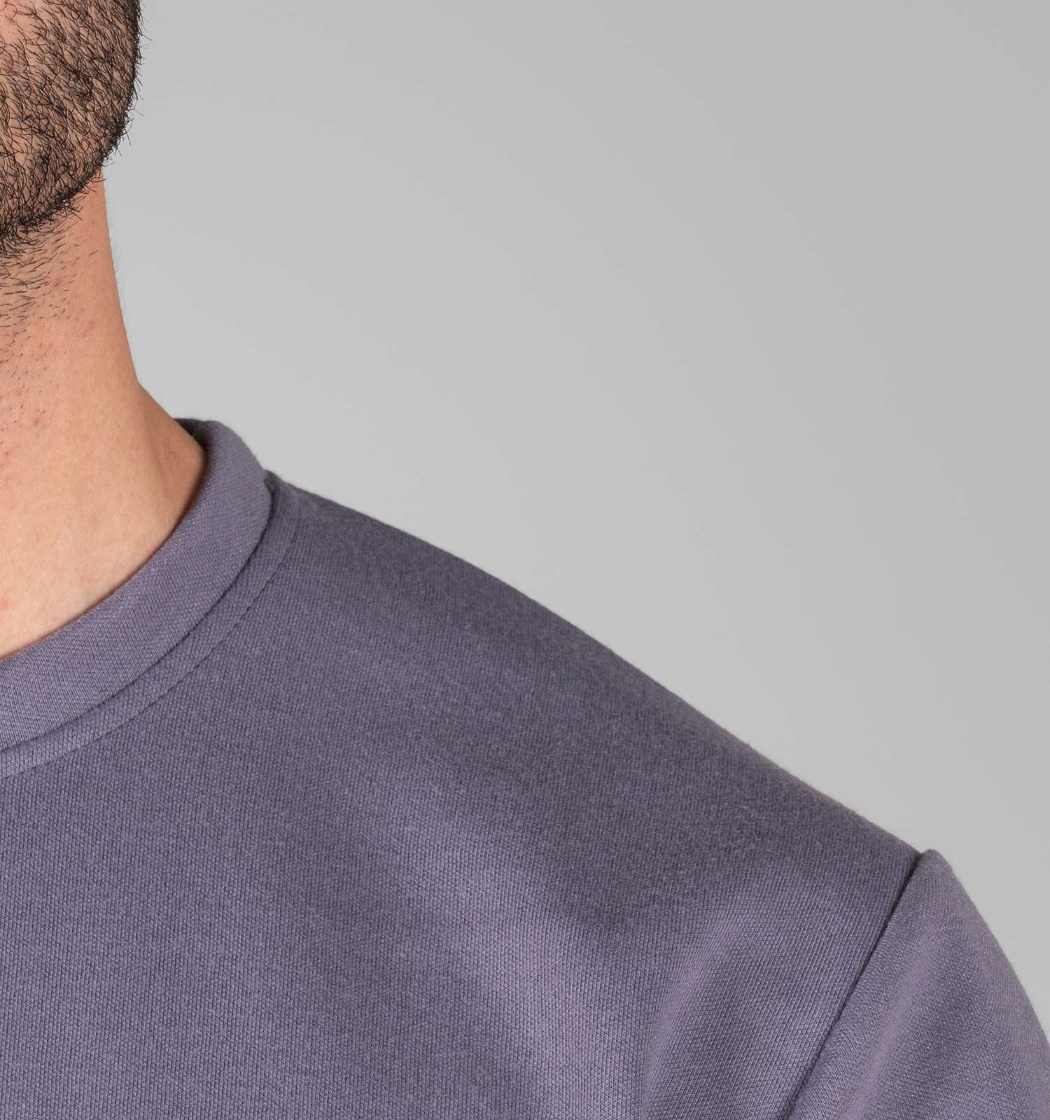 بلوز دورس مردانه یقه گرد طوسی طرحدار مدل 49330