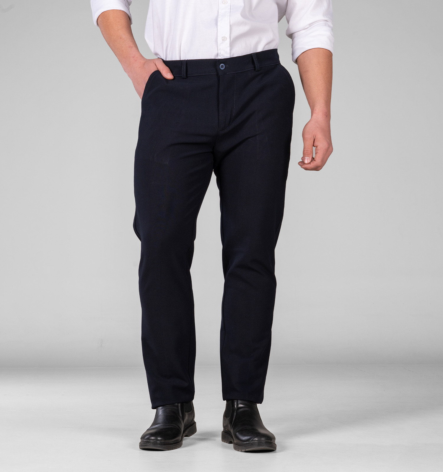 شلوار پارچه ای راسته مردانه سرمه ای مدل 49361