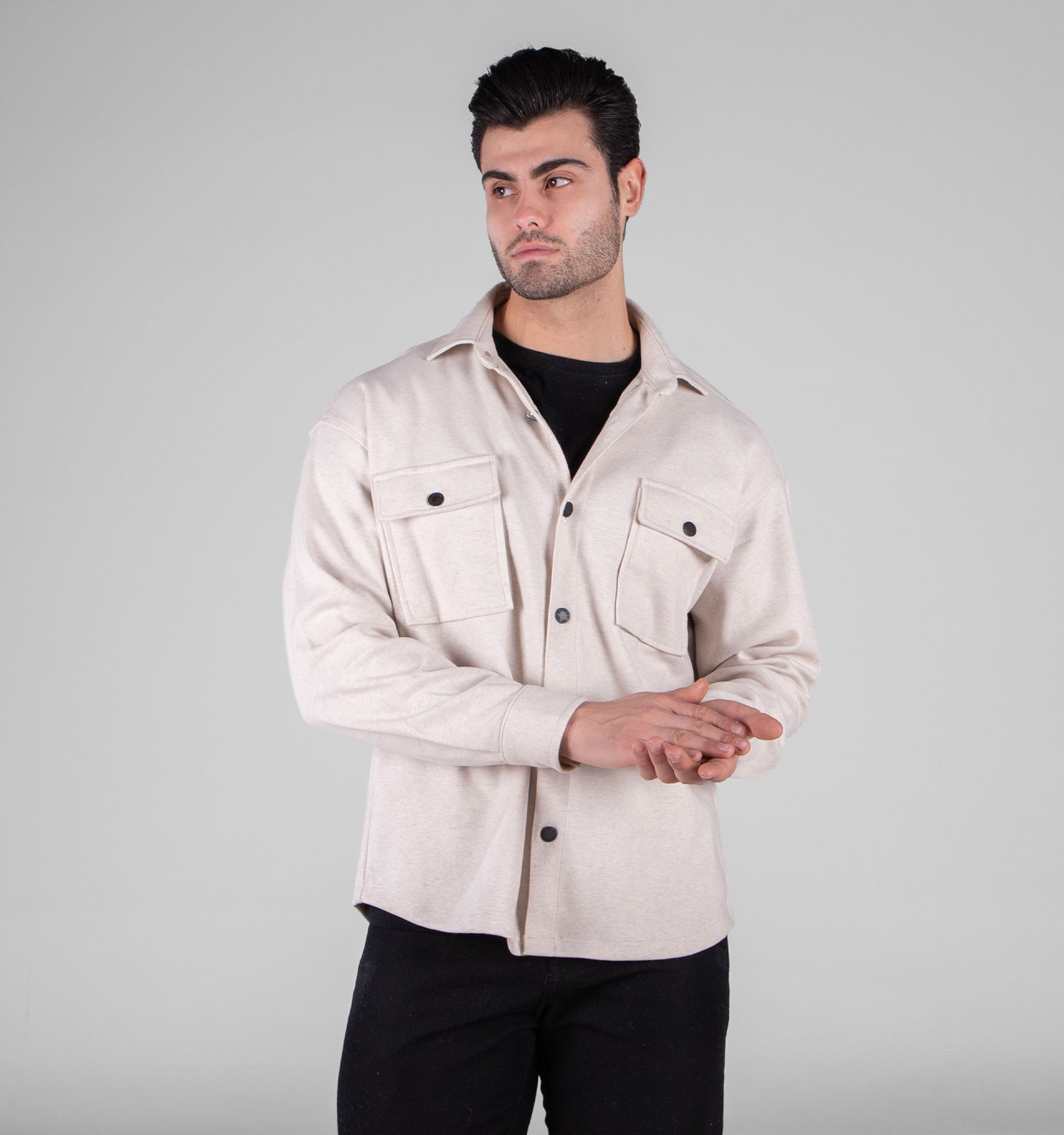 پیراهن اسپرت فوتر مردانه آستین بلند مدل 49147