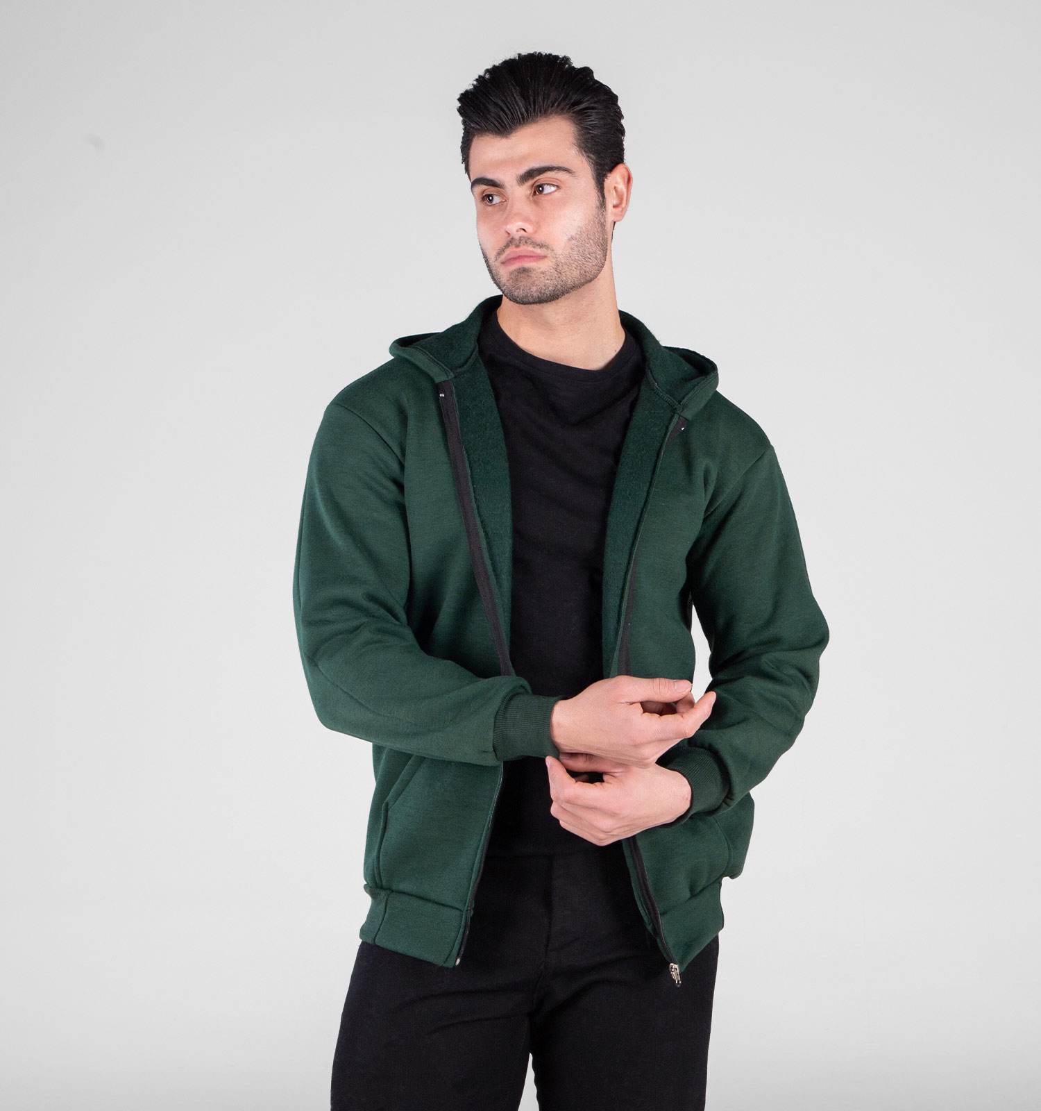 سویشرت کلاهدار مردانه ساده مدل 49208