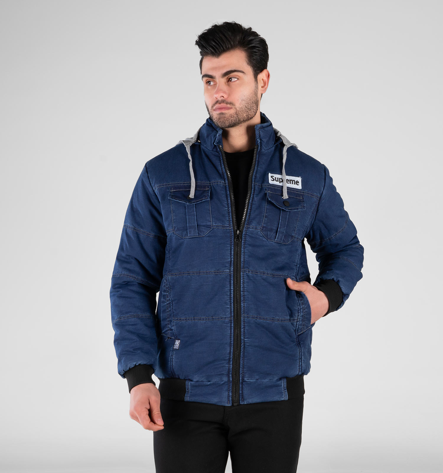 کاپشن اسپرت جین مردانه مدل 49304